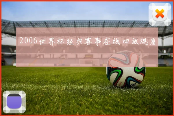 2006世界杯经典赛事在线回放观看